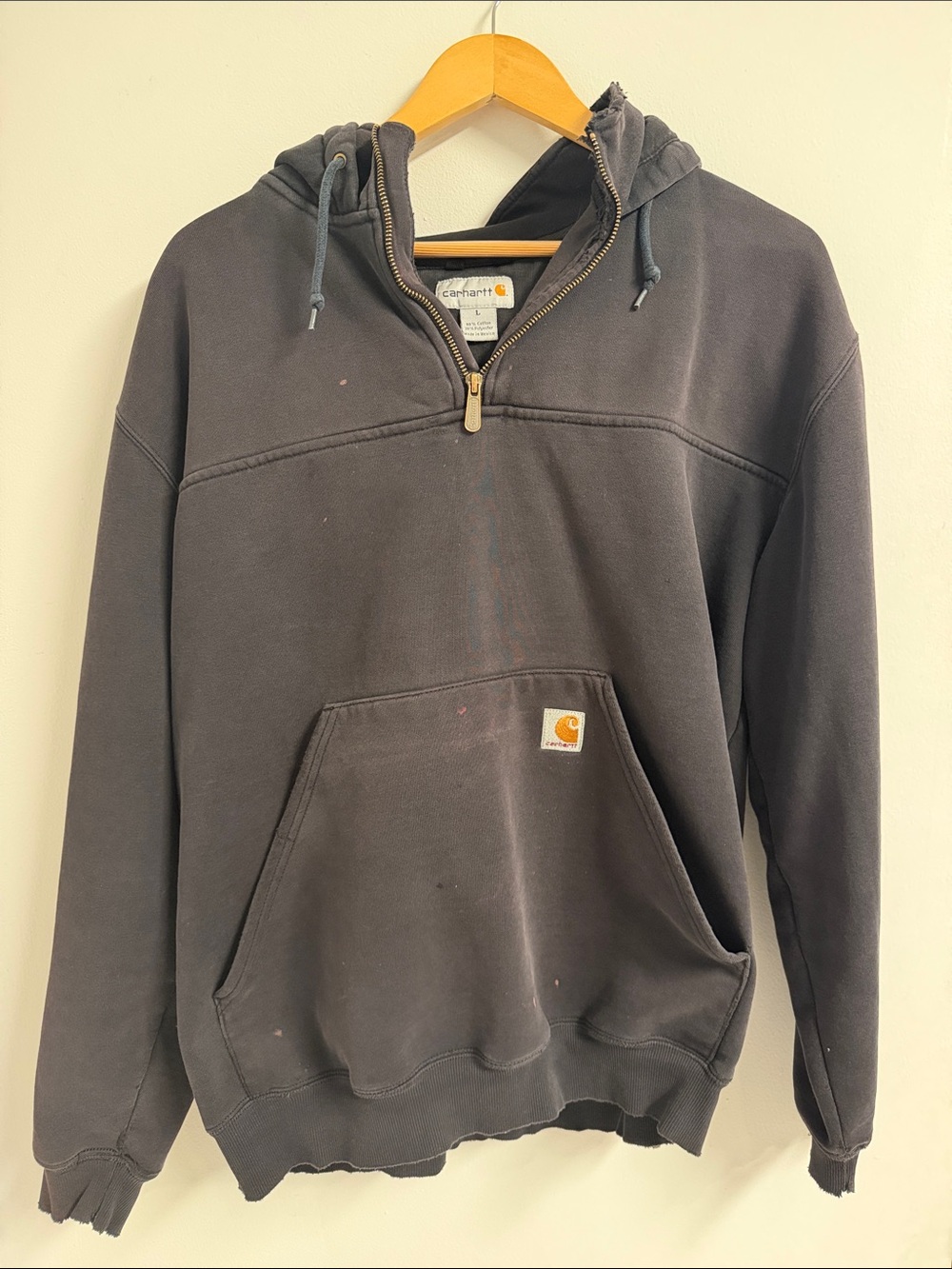 Carhartt Men's Charcoal Half-Zip Pullover Hoodie
